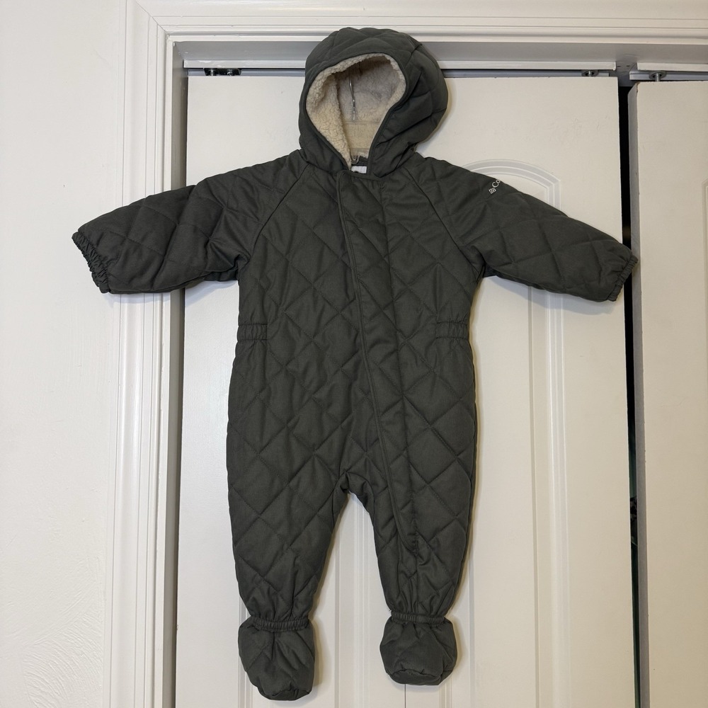 Columbia Infant Snuggly Bunny II Snow Suit Bunting Black Puffer Hooded 3-12m